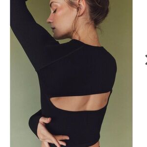 FP Movement by Free People Black Long Sleeve Top